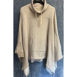 Ugg Charlynne Women's Heathered Beige M/L Poncho Cape Cowl Neck Loungewear